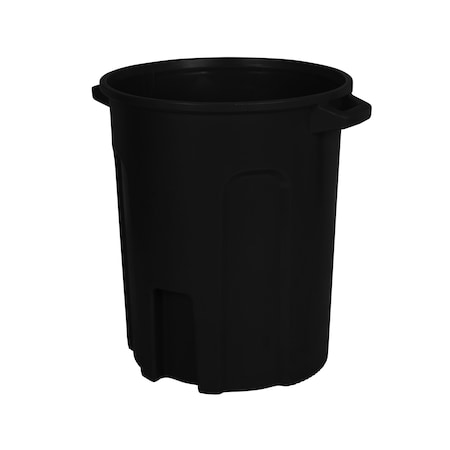 Toter 55 Gal. Round Trash Can w/ Lift Handle, Black RND55-B0200